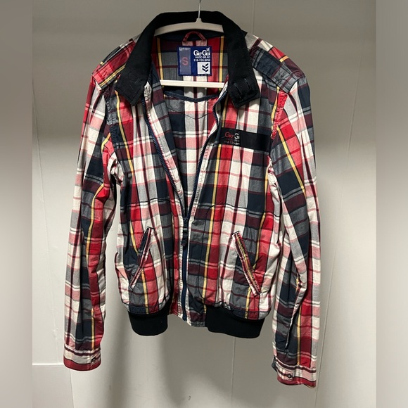 Gio-Goi Mens small checkered thin lightweight checkered jacket - Picture 1 of 12